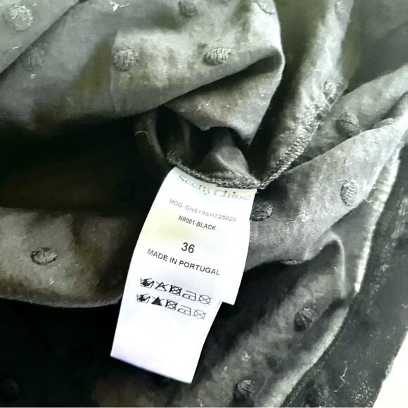 See by Chloe Black Embroidered Flare Sleeve Blouse size XS - Picture 10 of 10